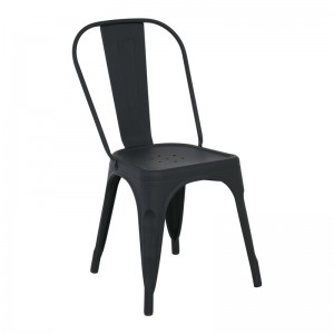 Επιπλα εξωτερικου χωρου - RELIX Καρέκλα, Μέταλλο Βαφή Μαύρο Extra Matte, Στοιβαζόμενη 1 pack / 17 pcs Καναπέδες - Καρέκλες - Πολυθρόνες