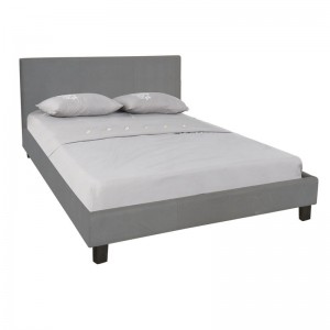 Επιπλα υπνδωματιου - WILTON Κρεβάτι Διπλό, για Στρώμα 160x200cm, Ύφασμα Γκρι Κρεβάτια-Υποστρώματα-Set Υπνοδωμάτιο